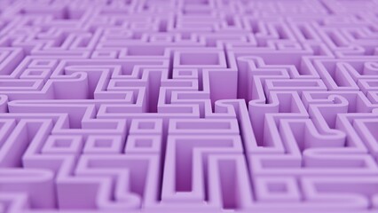 3d rendering square maze in top view. maze of conceptual money security and wealth success creation overcoming complex financial regulation and the taxation labyrinth - 3D rendering