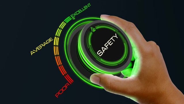 Safety concept with knob button changing best to poor and reverse