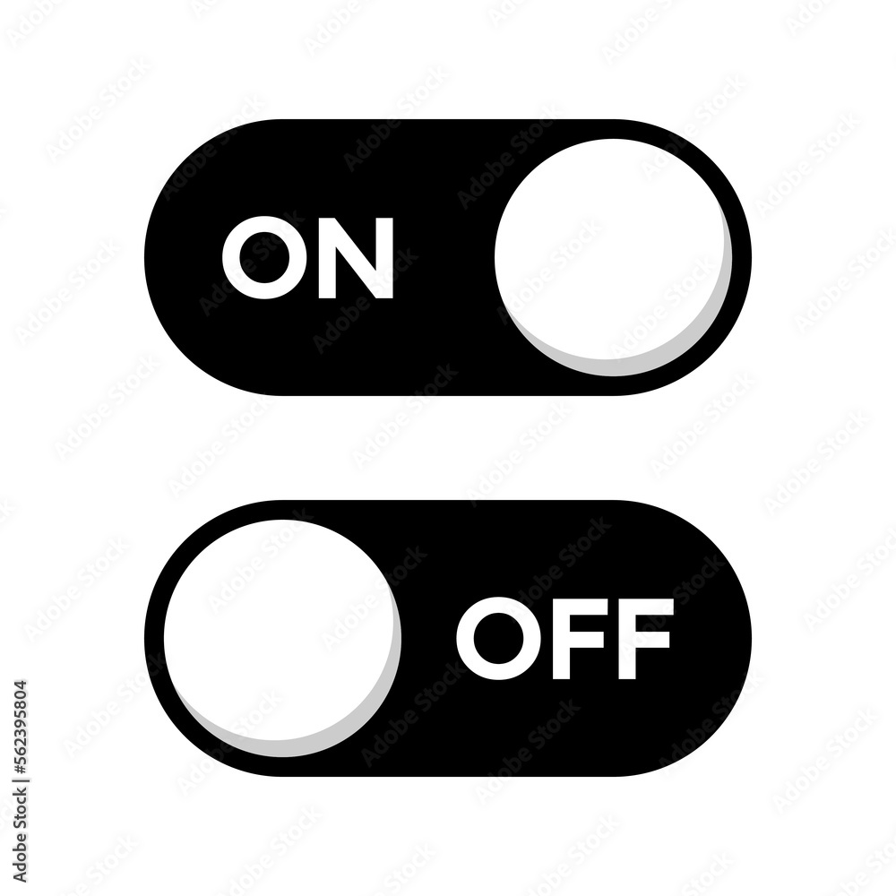 Poster turn on off toggle switch icon vector isolated on white background