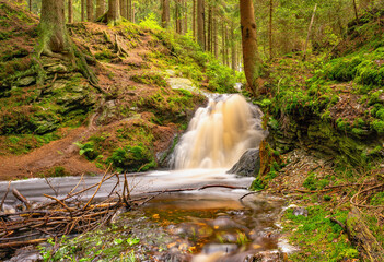 a waterfall in the Vogtland