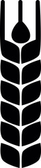 Vector icon wheat spikelet. Flat Style.
