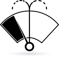 Car windscreen wiper icon vector on white background. Windscreen washer icon.