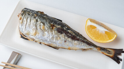 和食の鯵の塩焼き