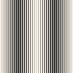 Halftone seamless pattern. Vector geometric half-tone background with straight vertical lines. Black and white striped texture. Gradient transition effect. Trendy graphic abstract monochrome design