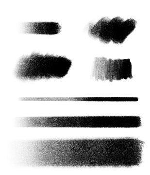 Charcoal Brush Set Transparent Background 