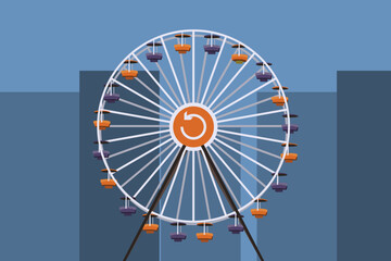 Obraz premium ferris wheel in the city