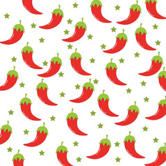 Peppers pattern with stars vector
