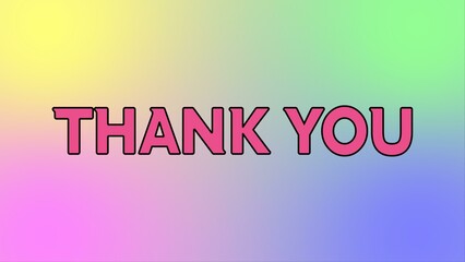 Thank you with text effects