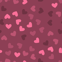 simple vector illustration pattern with hearts