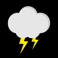 Thunderstorm icon. Bad weather. Vector illustration.