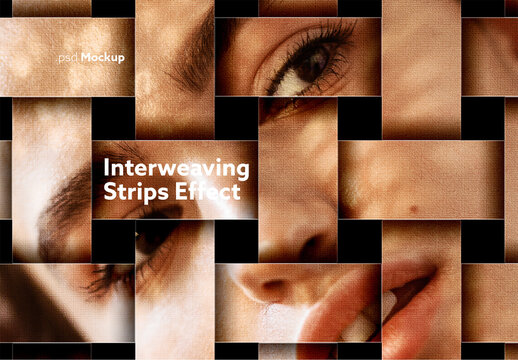 Interweaving Strips Photo Effect