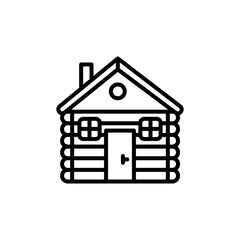 Forest Hut icon in vector. Logotype