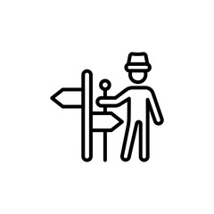 Sign Board icon in vector. Logotype