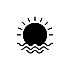 Sunrise icon in vector. Logotype