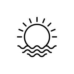 Sunrise icon in vector. Logotype