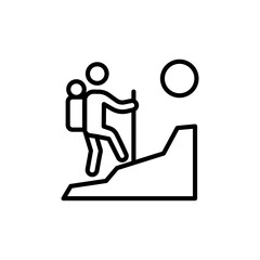 Trekking icon in vector. Logotype