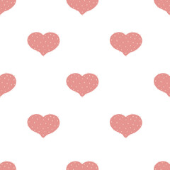 Seamless love heart design vector background. Seamless pattern on Valentine's day. The seamless texture with cuteheart. Endless romantic print.