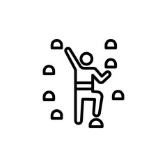 Climbing icon in vector. Logotype