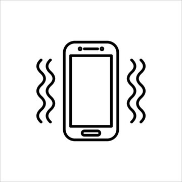 Smart phone in silent mode icon. Smartphone on vibration mode icon. Phone airplane