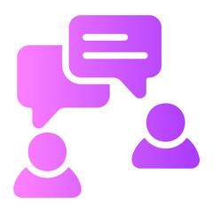 conversation gradient icon