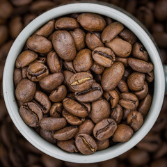 Macro high resolution image of coffee beans
