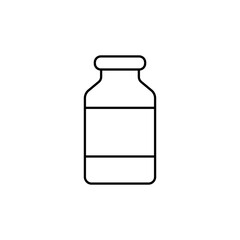vaccine icon. Syringe and vaccine vial flat icons. Treatment for coronavirus covid-19. Isolated vector illustration