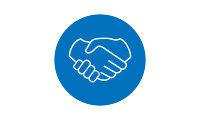 Obraz premium Handshake Logo. Two Hands Make a Deal. Usable for Business and Cooperation Logos. Flat Vector Logo Design Template Element.
