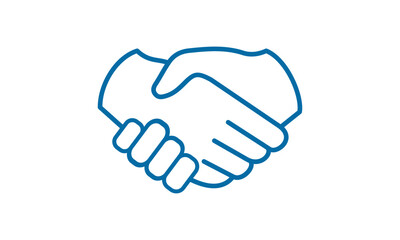 Handshake Logo. Two Hands Make a Deal. Usable for Business and Cooperation Logos. Flat Vector Logo Design Template Element.