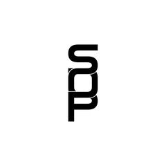 sop typography letter monogram logo design