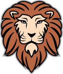 Lion head logo for t-shirt, Lion mascot Sport wear typography emblem graphic, athletic apparel stamp.