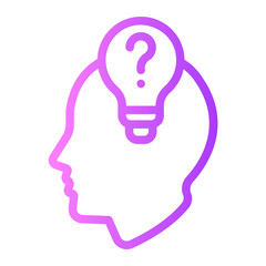 Thinking  gradient icon