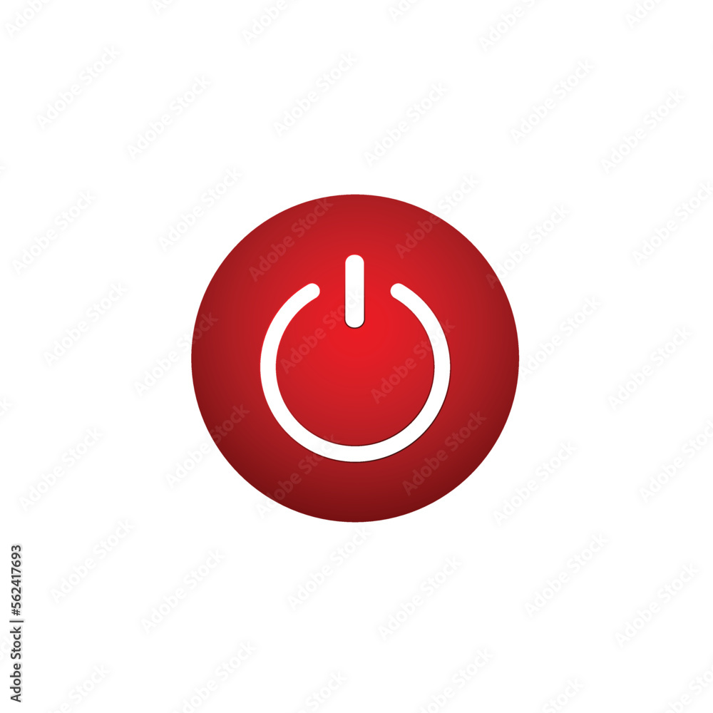 Poster turn power on turn power off flat vector icon for apps and websites