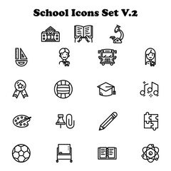Second volume of set of school icons