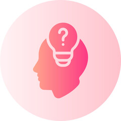 Thinking  gradient icon