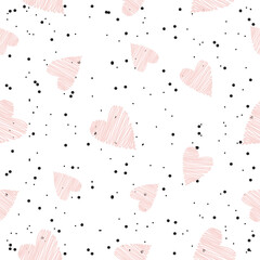 Seamless beautiful heart shape pattern background  for wallpaper,gift wrapping,packaging,brochure cover template design.
