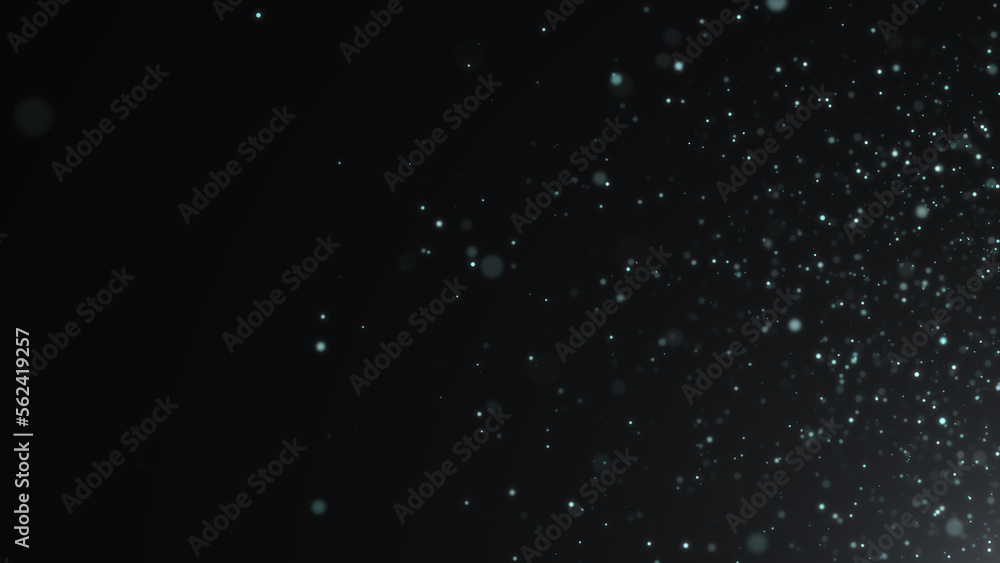 Aufkleber dust particles with bokeh effect. abstract magic background. 3d rendering.