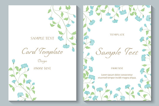 Flower vector frame of card cover design template background.Floral invite for printing, wedding, anniversary, valentine, birthday, flyer, banner. Greeting card layout concept.
