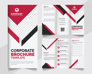 modern trifold brochure business template layout