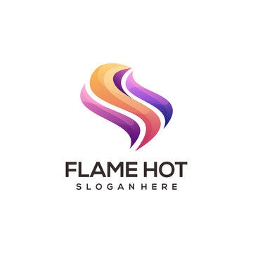 fire logo colorfui design