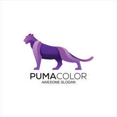 puma logo gradient colorful abstract