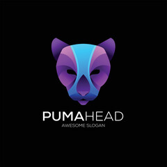 puma colorful logo gradient abstract designs