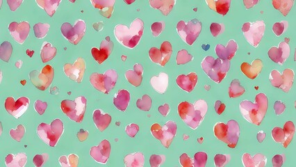 Valentine day themed wrapping pattern art using Generative AI