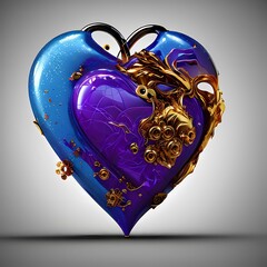 3D render of Heart art for Valentine day using Generative AI