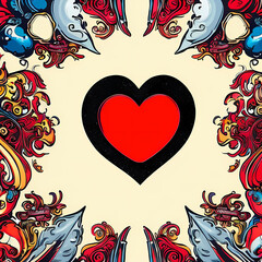 Valentine day vector art using Generative AI