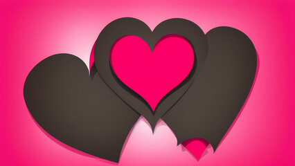 Valentine day themed background art concept using Generative AI