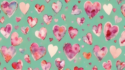 Valentine day themed wrapping pattern art using Generative AI