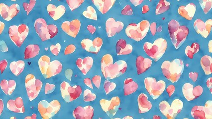 Valentine day themed wrapping pattern art using Generative AI