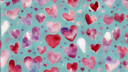 Valentine day themed wrapping pattern art using Generative AI