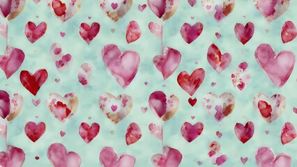 Valentine day themed wrapping pattern art using Generative AI