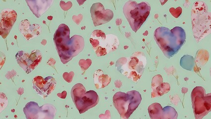 Valentine day themed wrapping pattern art using Generative AI